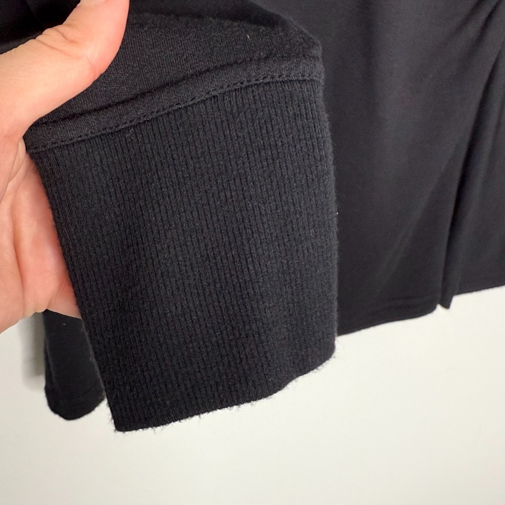 Athleta Women's Small Black Long Sleeve Midi Dress Witchy Whimsigoth Athleisure - Picture 5 of 10